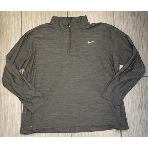 Nike Dri Fit Men's 1/4 Quarter Zip Training Pullover Gray Size XXL 940177-010 - Picture 1 of 5